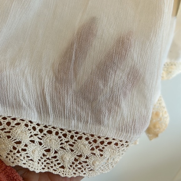 Raga Pure Love Shorts White Gauze Embroidered Trim - Picture 6 of 7